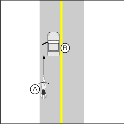 四輪車対バイク、左側のドアー開放の事故の図